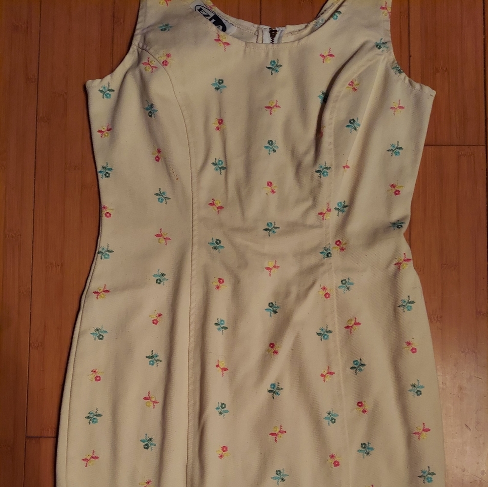 Ez la fitted dress 100% cotton  zip back 11